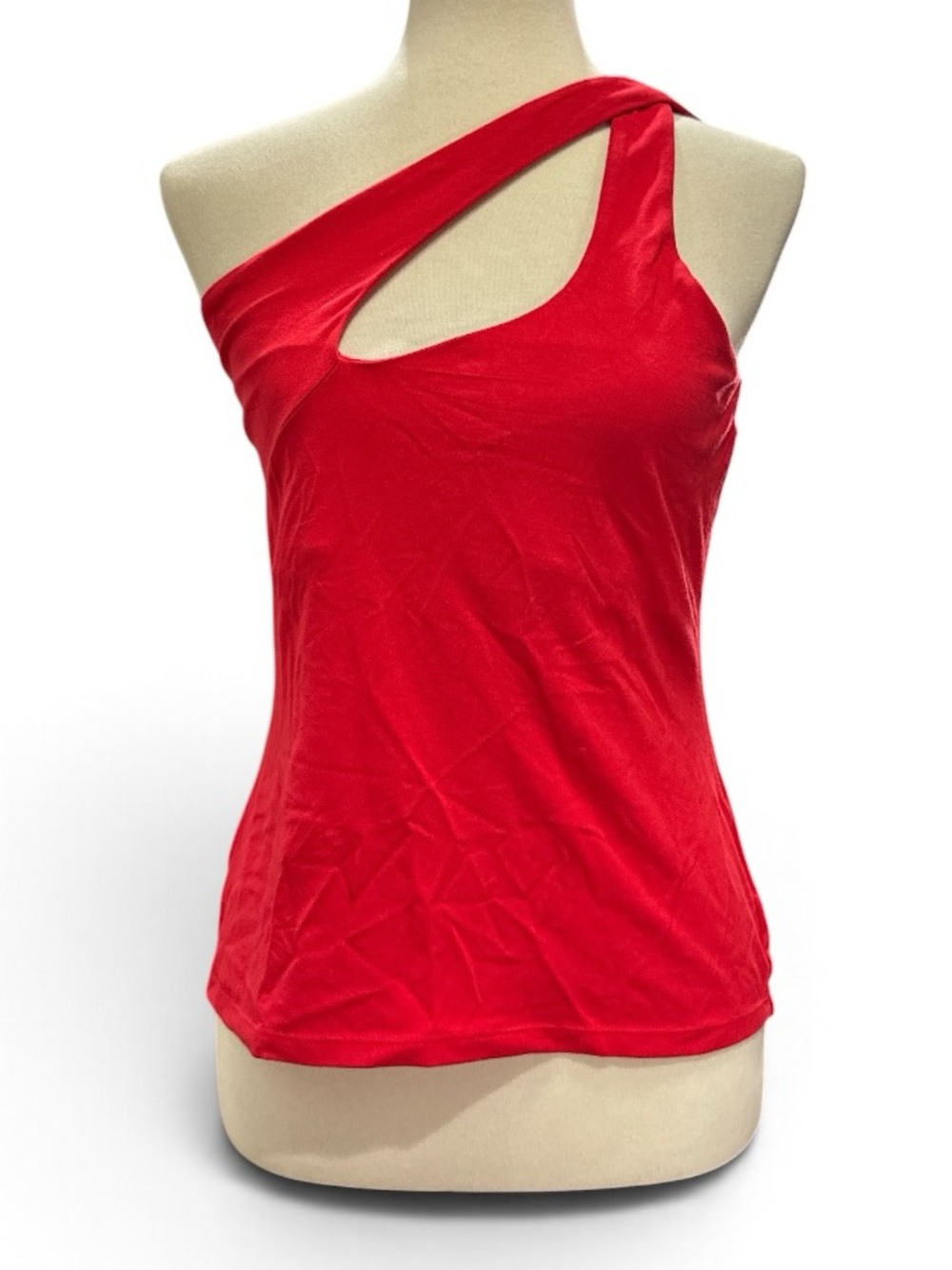SKIMS Smooth Layers Asymmetric Tank Carmine #791